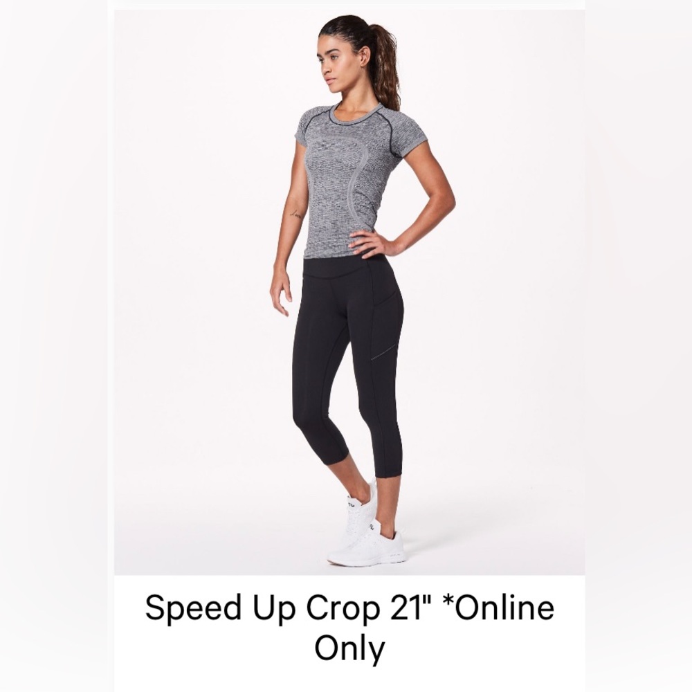 Lululemon Speed Up Tight size 4, 21” crop black leggings